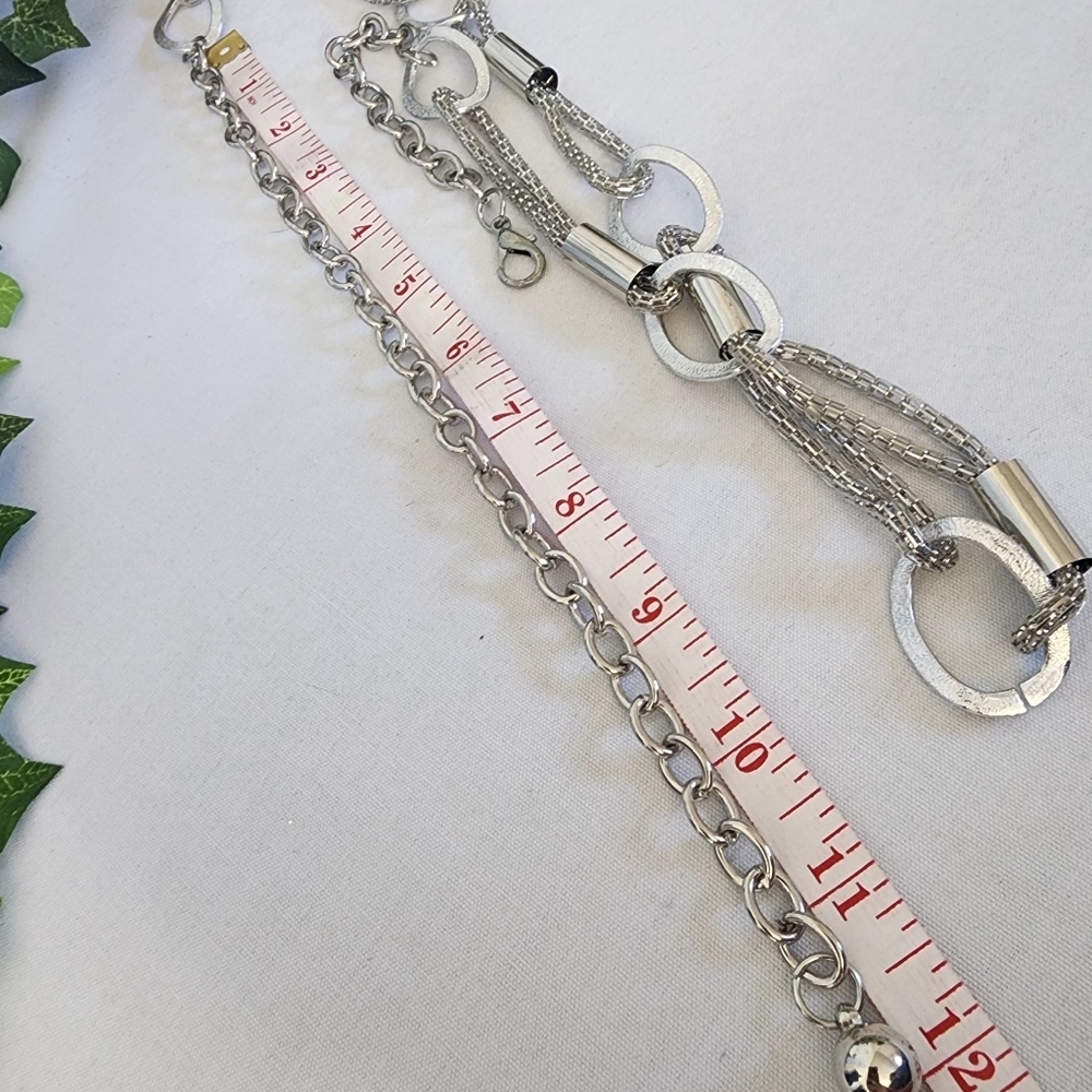 Silver Mesh Loop Adjustable Chain Belt - Picture 8 of 9